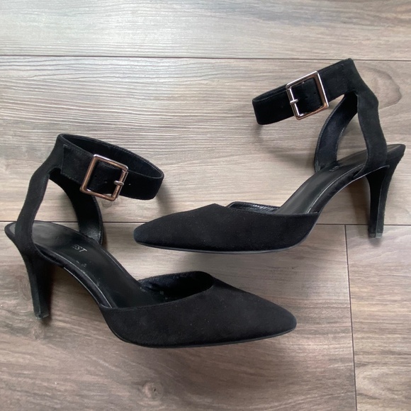 Nine West Ankle Strap Heel Black 7.5 - Picture 1 of 8
